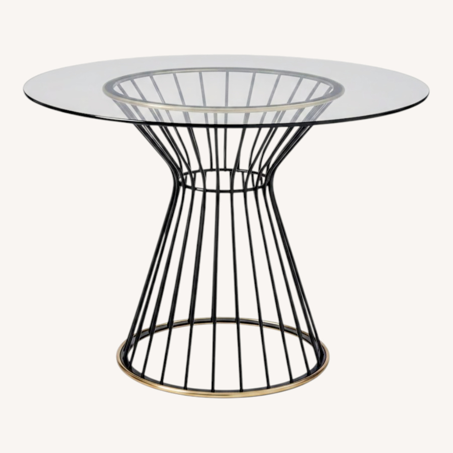 West Elm Hourglass Black Glass Dining Table - image-0