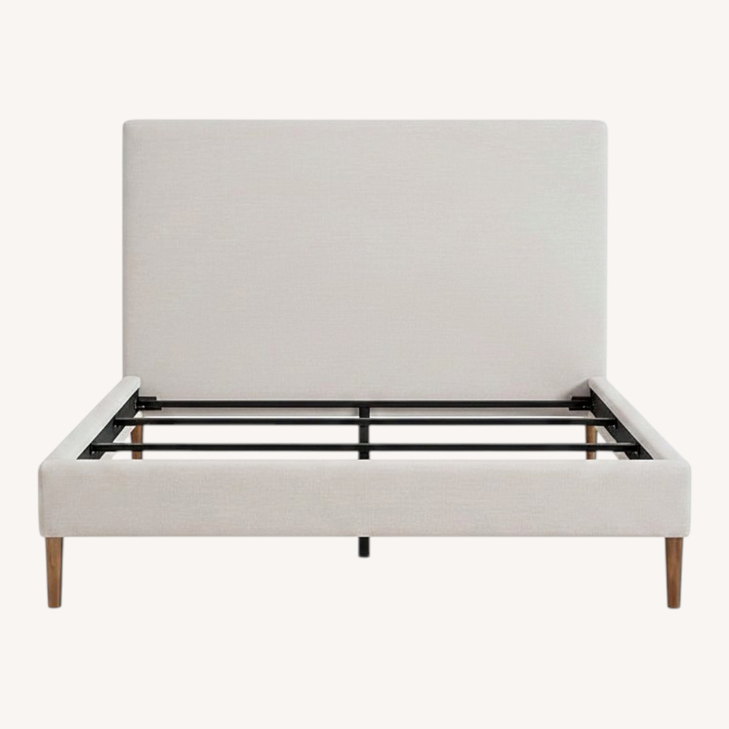 Pottery Barn Teen Ellery White Linen Queen Bed - image-0
