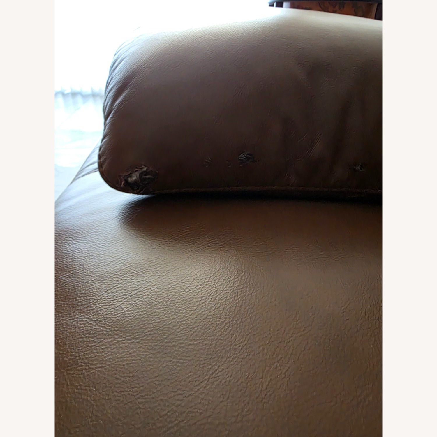 Natuzzi Dark Brown Leather 3+ Piece Sectional - image-7