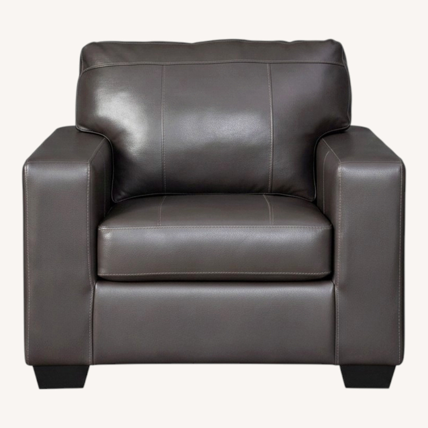 Ashley Furniture Morelos Dark Gray Leather Chair Set of 2 - image-5