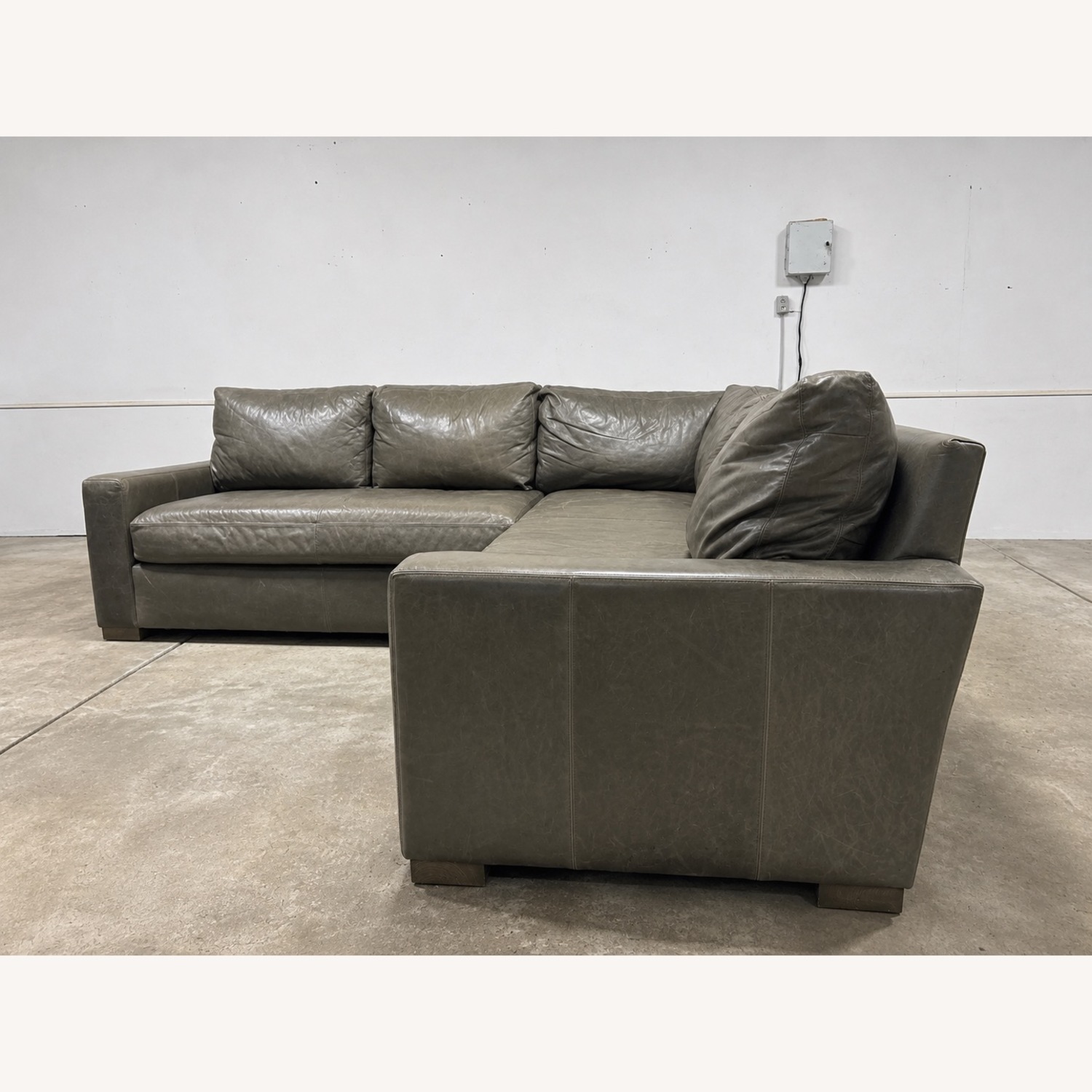 Restoration Hardware Maxwell Leather Sectional - image-2