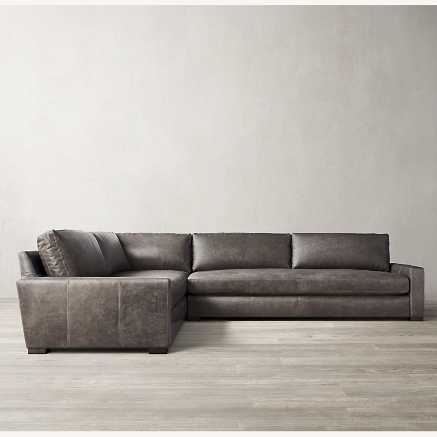 Restoration Hardware Maxwell Leather Sectional - image-4