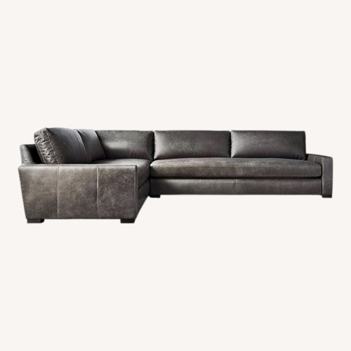 Used Restoration Hardware Maxwell Leather Sectional for sale on AptDeco