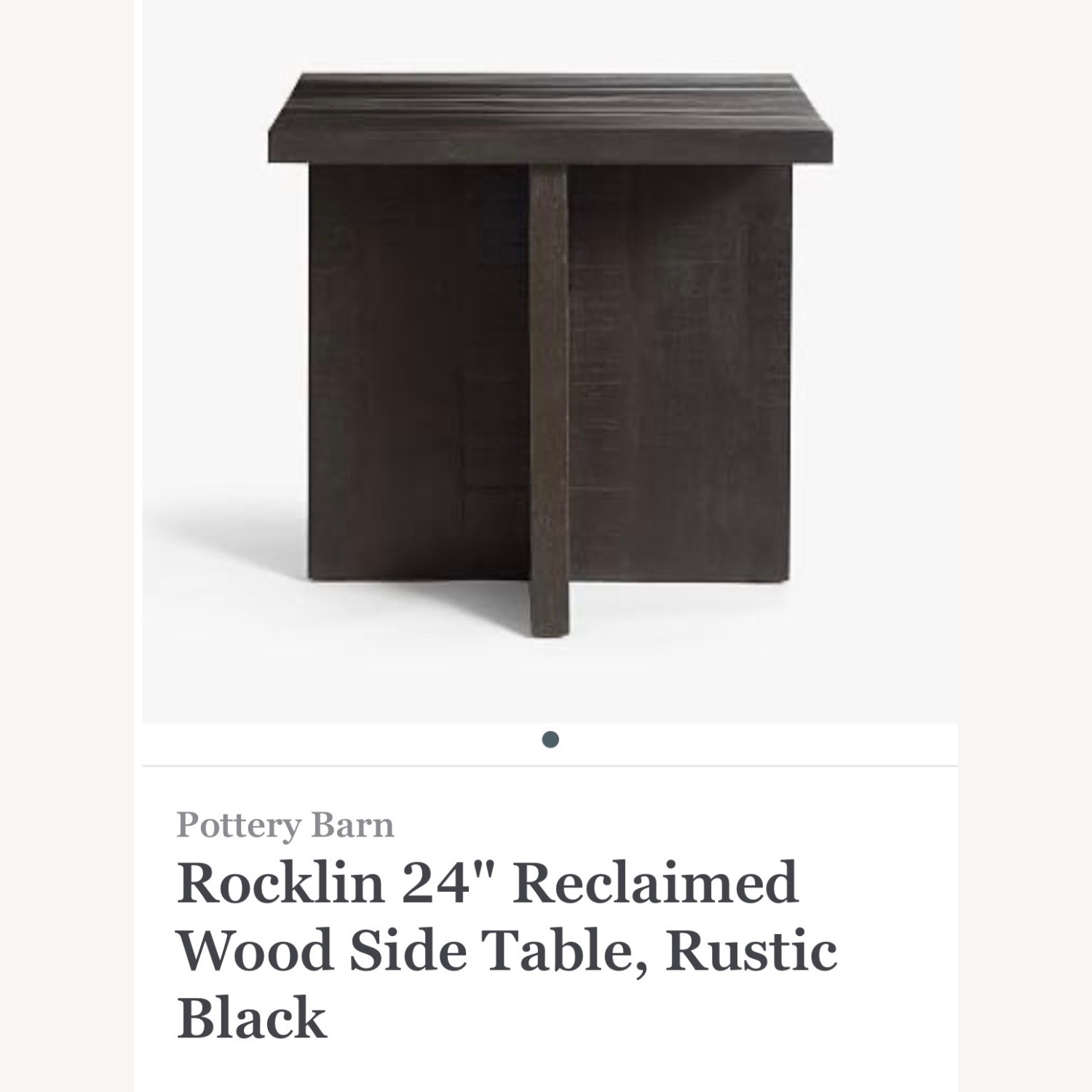 Pottery Barn Rocklin Black Wood Side Table - image-1