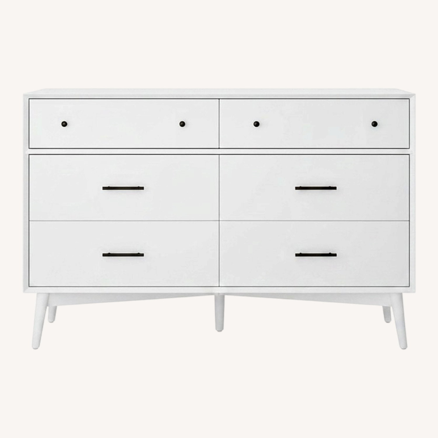 West Elm Mid-Century White 6-Drawer Dresser - image-0