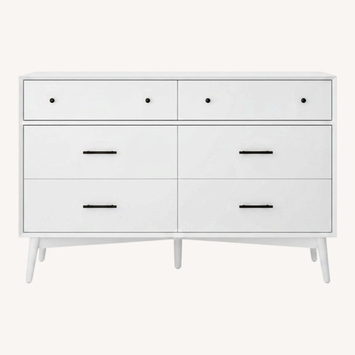 Used West Elm Mid-Century White 6-Drawer Dresser for sale on AptDeco