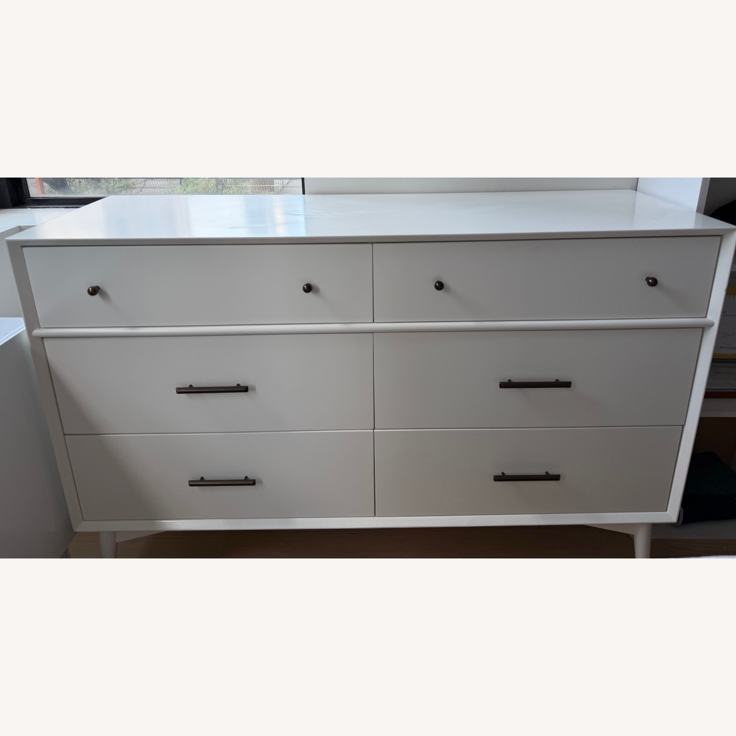 West Elm Mid-Century White 6-Drawer Dresser - image-1