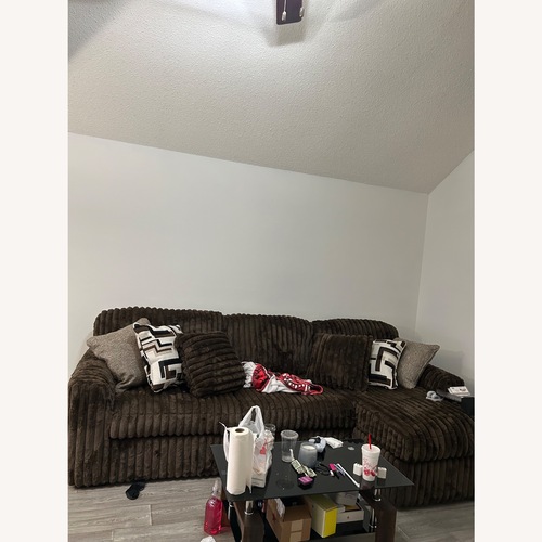 Used Ashley Furniture Dark Brown 2 Piece Sectional for sale on AptDeco