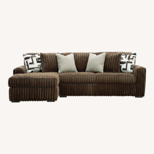 Used Ashley Furniture Dark Brown 2 Piece Sectional for sale on AptDeco