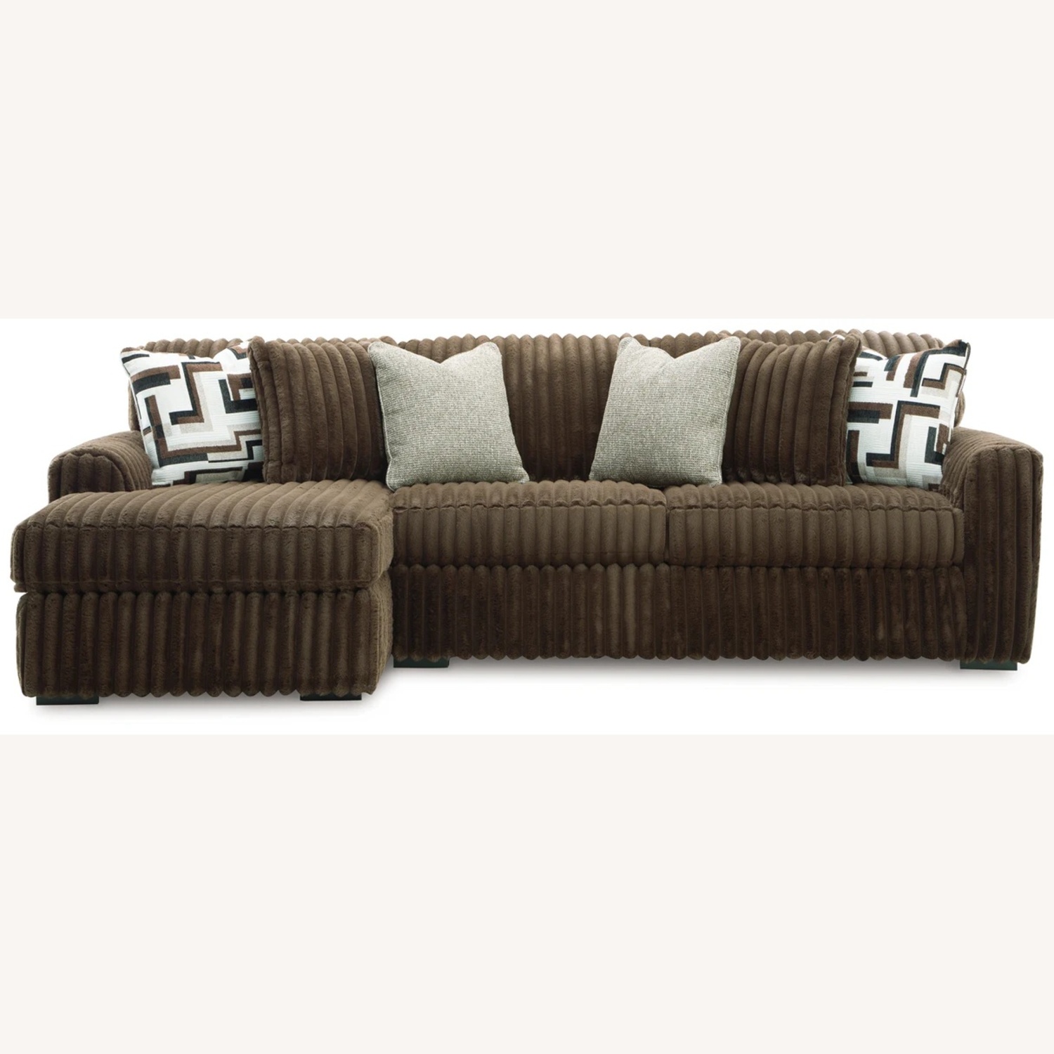 Ashley Furniture Dark Brown 2 Piece Sectional - image-4