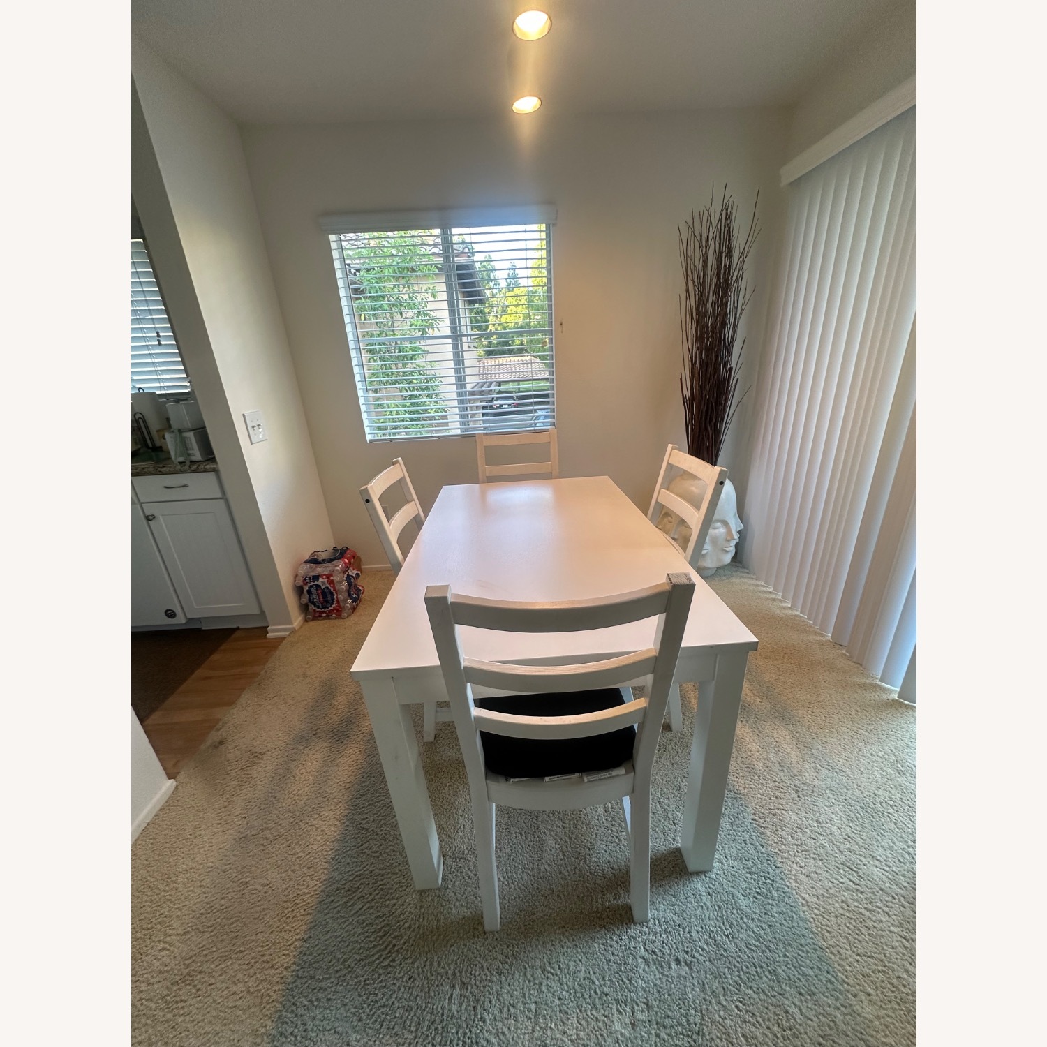IKEA White Table & Chairs - image-2
