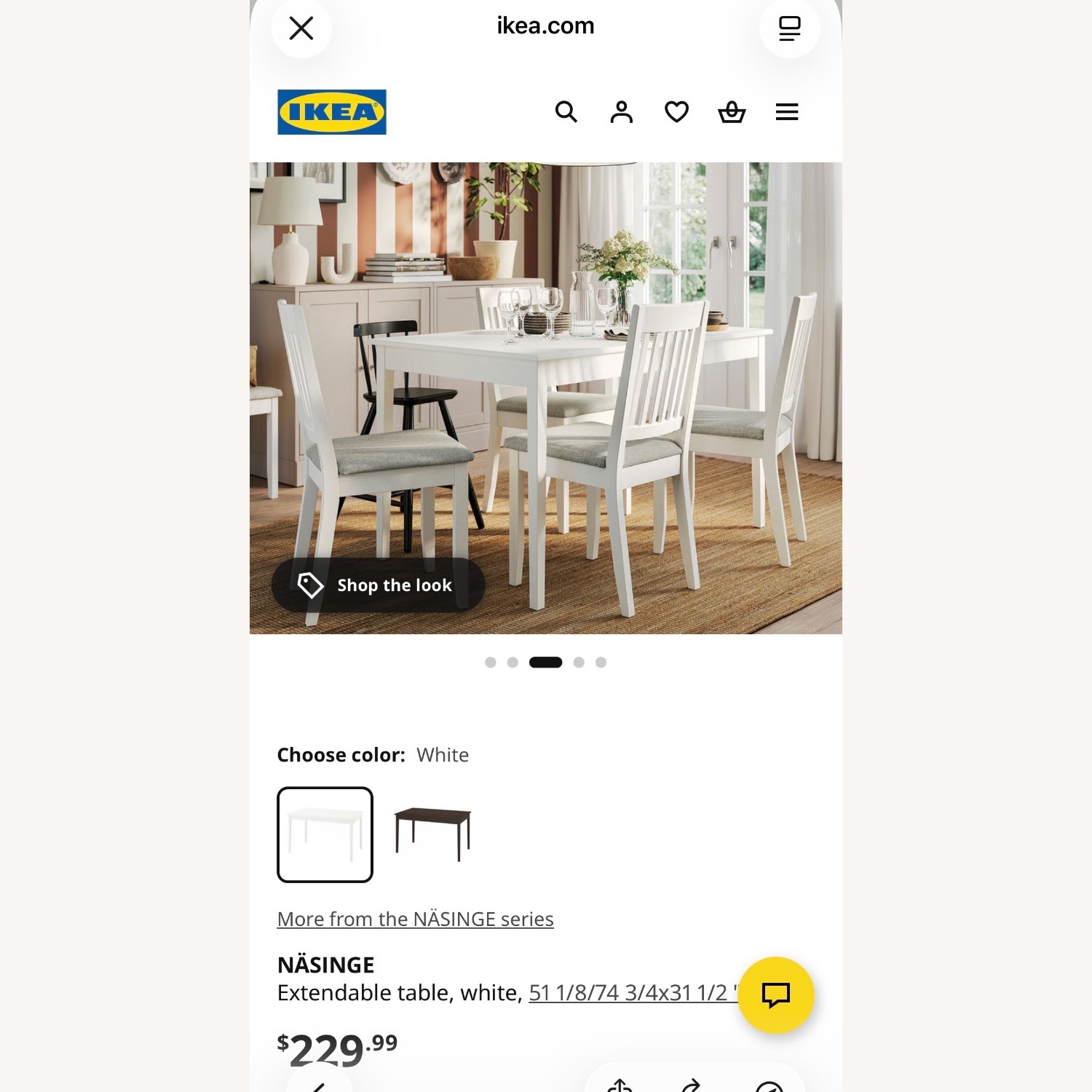 IKEA White Table & Chairs - image-3