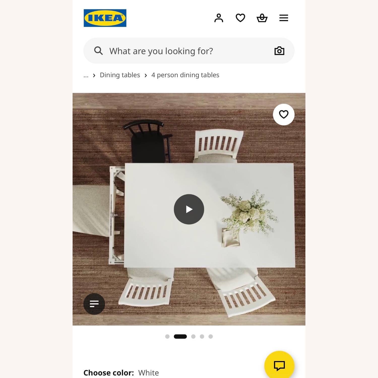IKEA White Table & Chairs - image-5