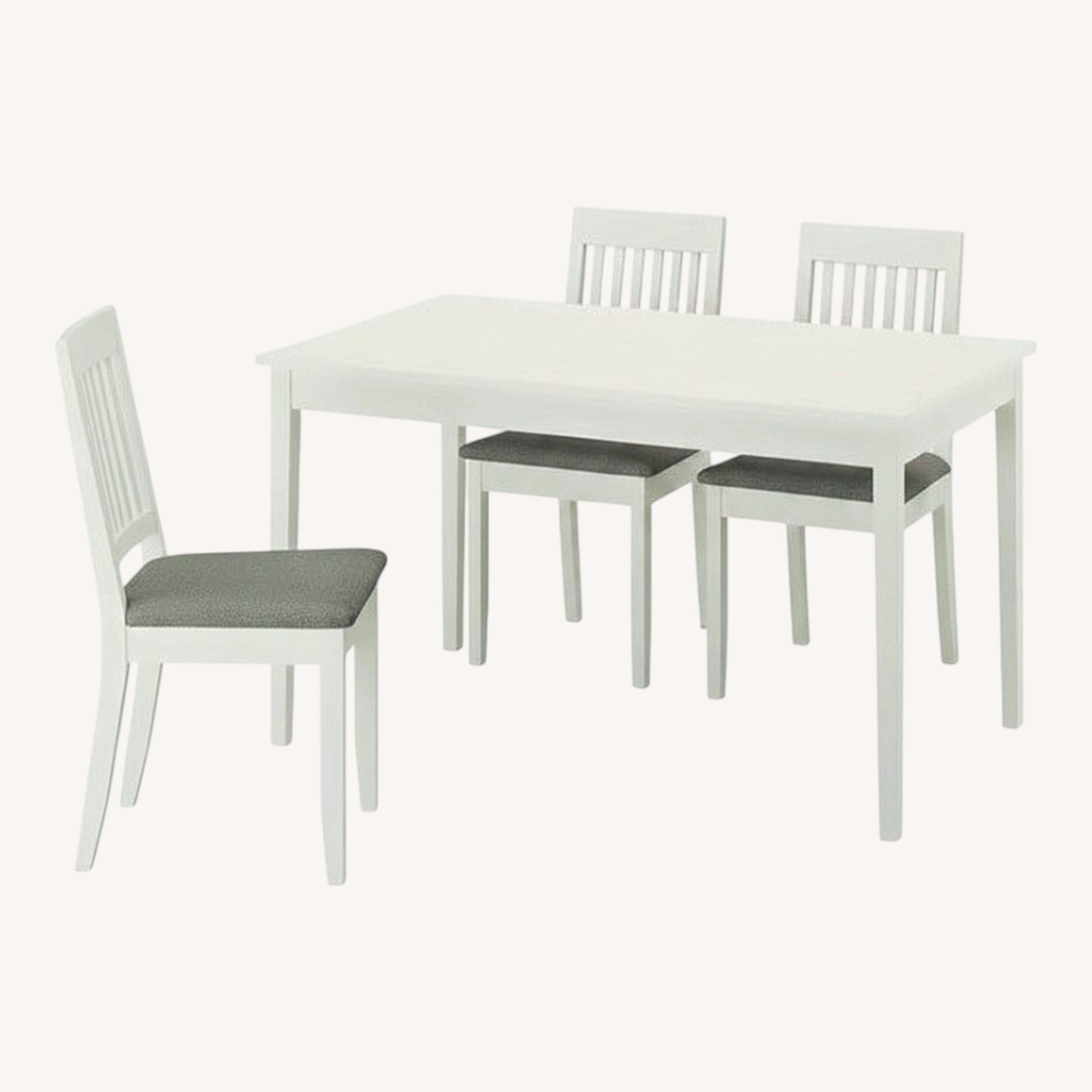 IKEA White Table & Chairs - image-0
