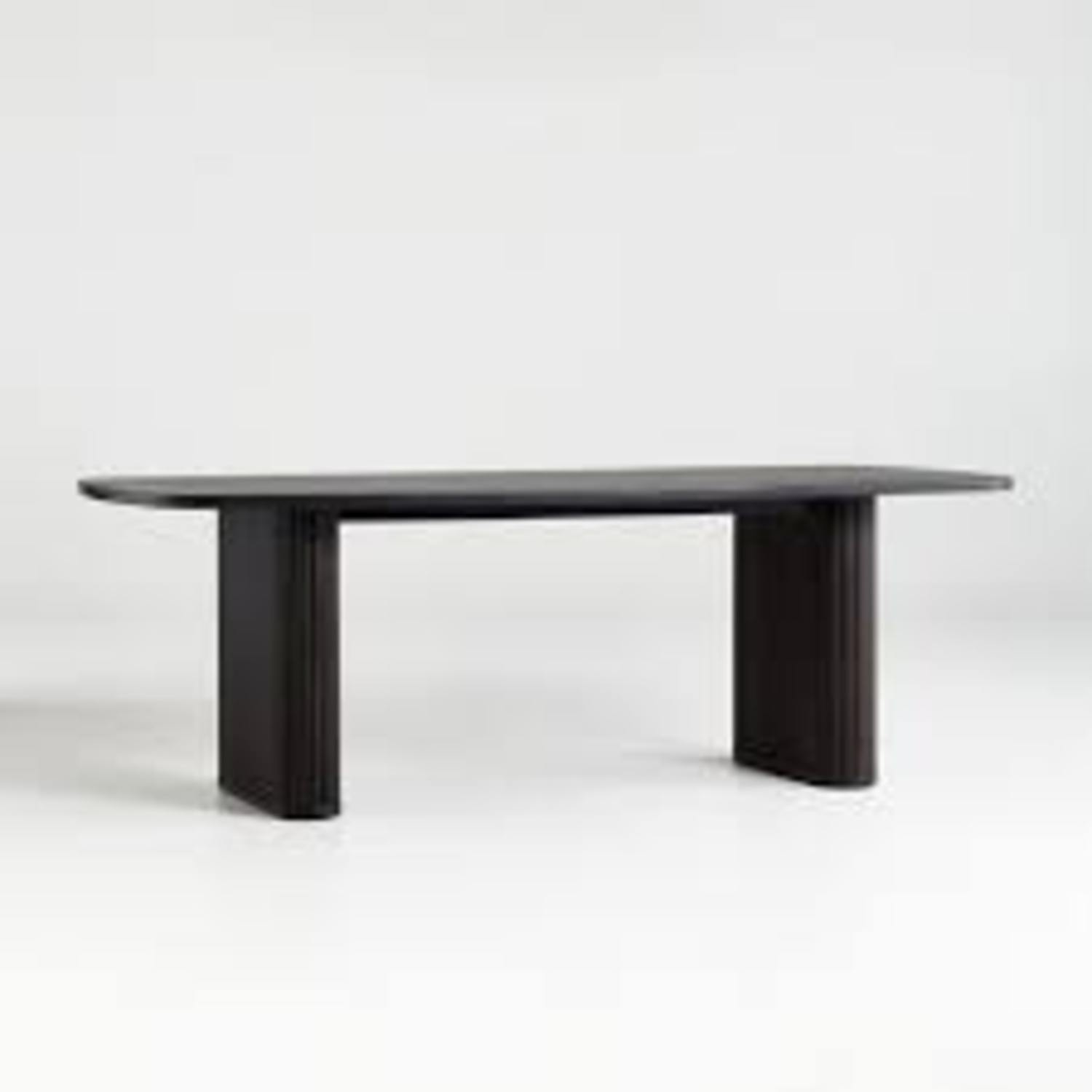 Crate & Barrel Black Oak Wood Dining Table - image-6