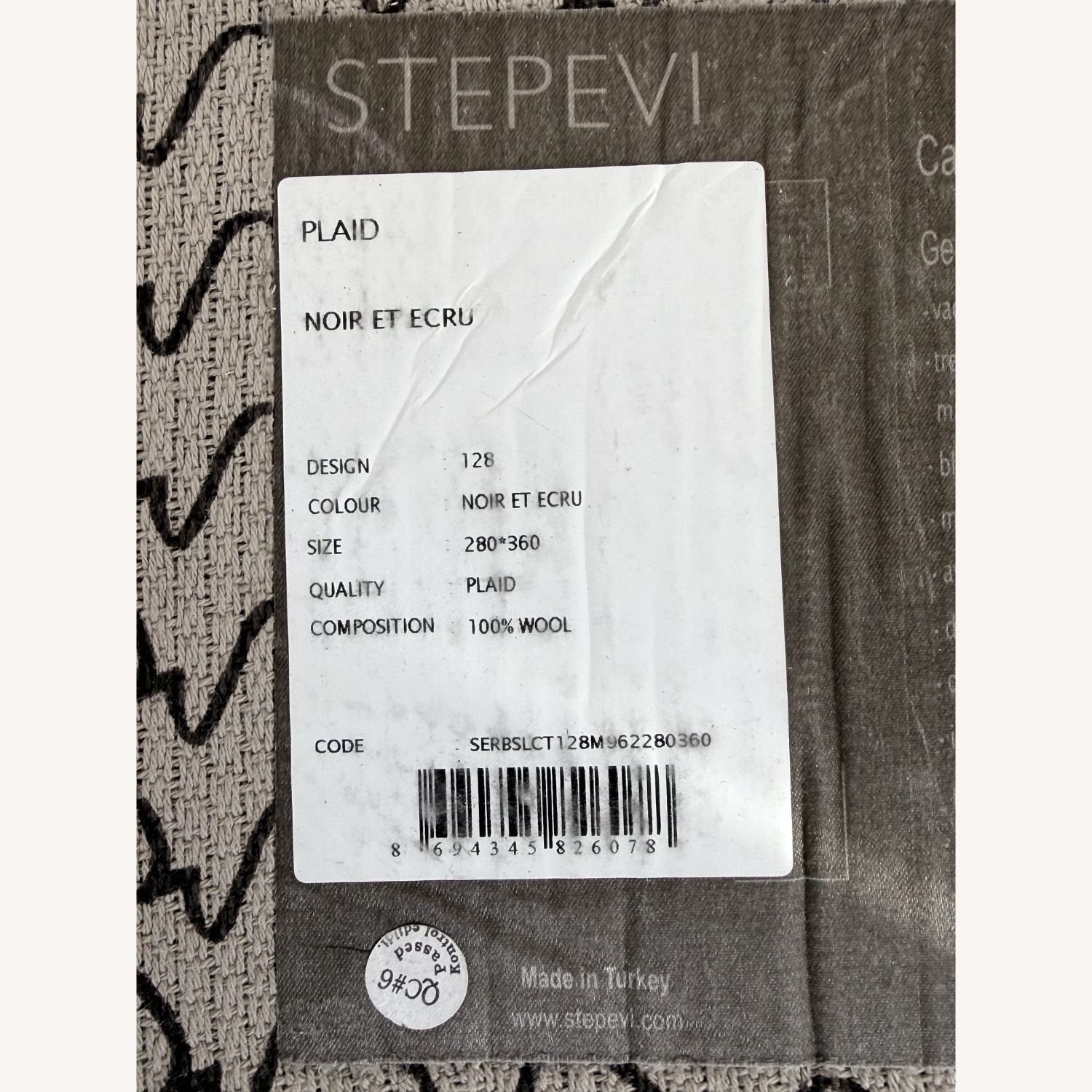 Stepevi Rug 9' X 12' Black & Cream Rug - image-1