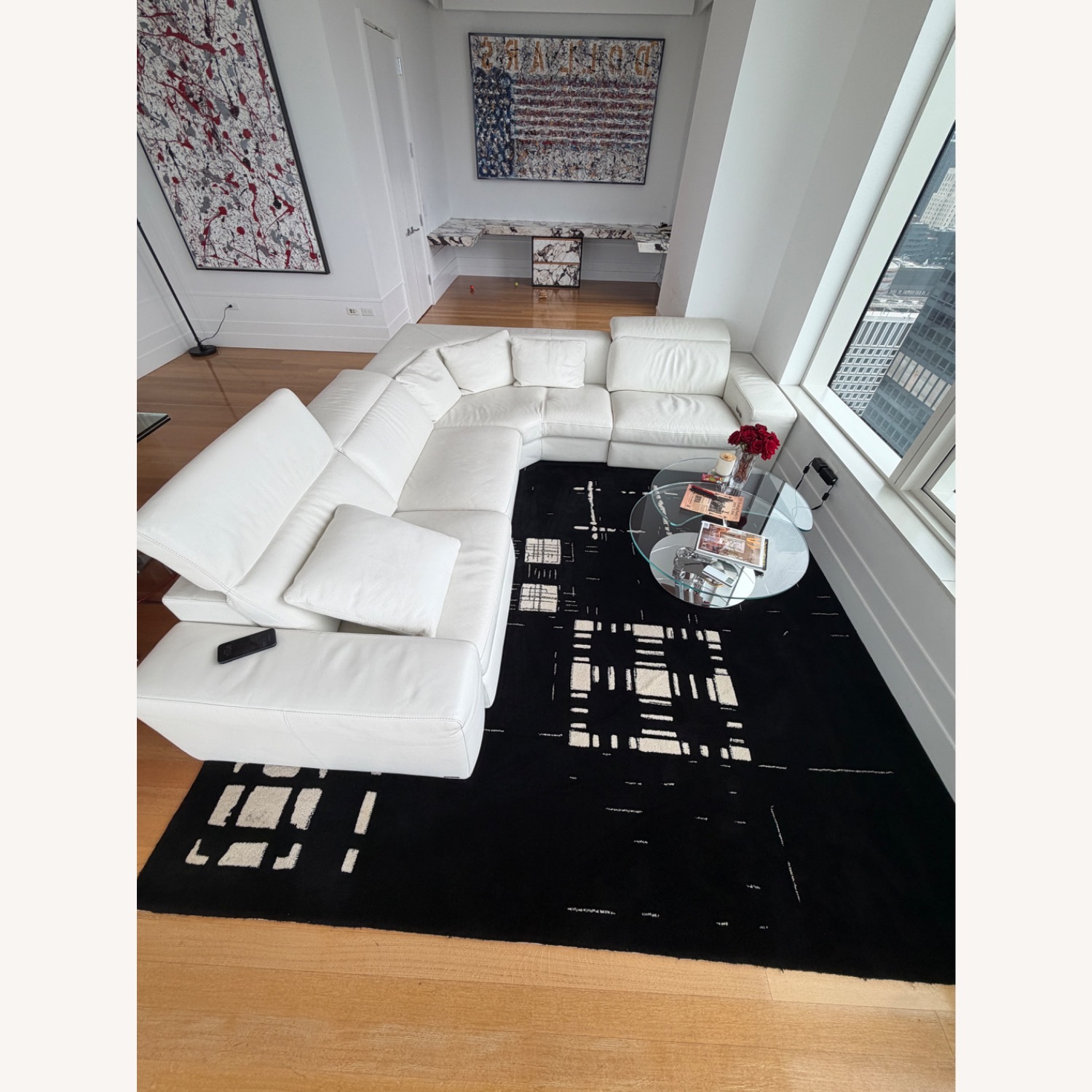 Stepevi Rug 9' X 12' Black & Cream Rug - image-4
