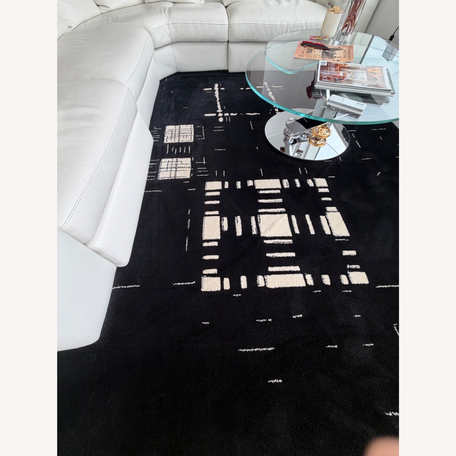 Stepevi Rug 9' X 12' Black & Cream Rug - image-5