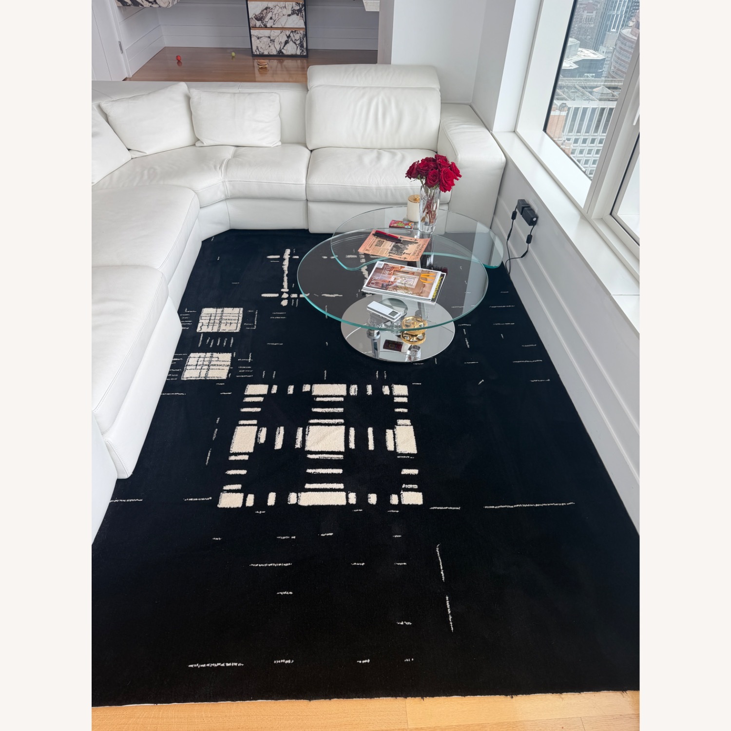 Stepevi Rug 9' X 12' Black & Cream Rug - image-2