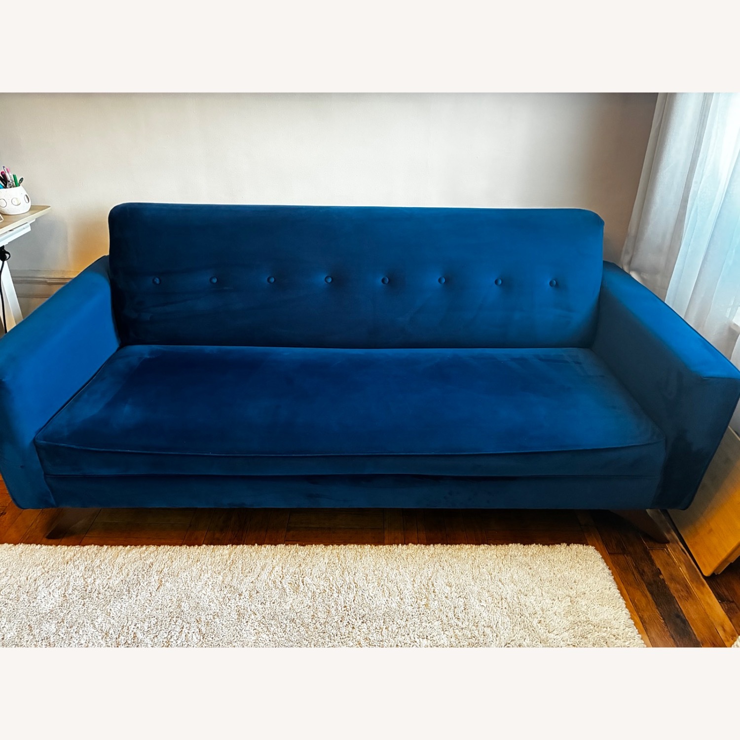 Joybird Roddy Royale Cobalt Velvet Loveseat - image-2