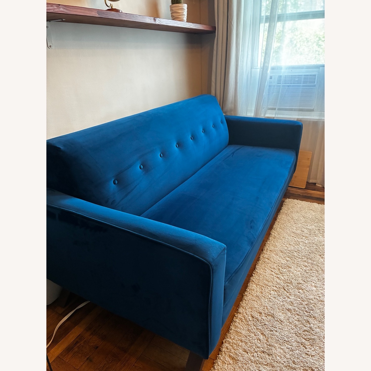 Joybird Roddy Royale Cobalt Velvet Loveseat - image-3