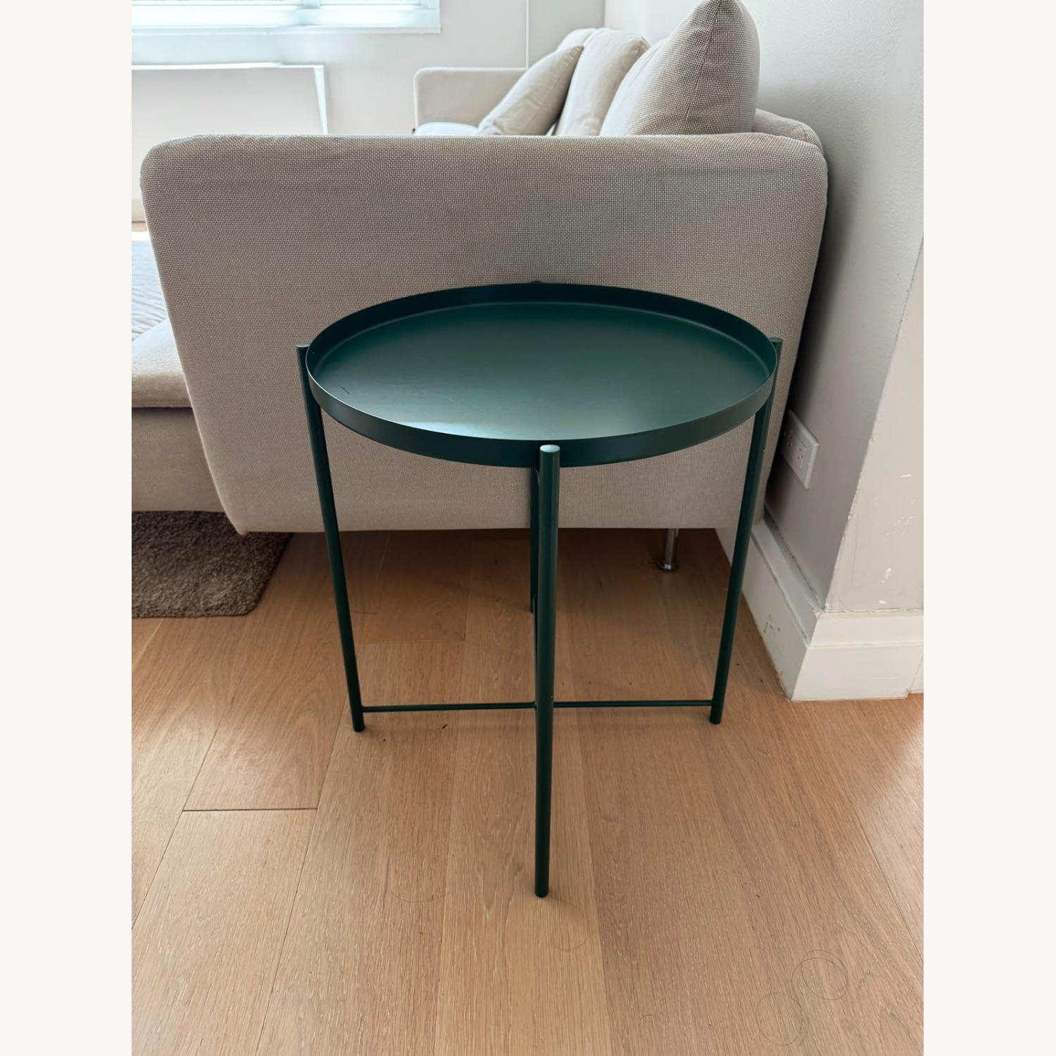 IKEA Green Metal Side Table - image-1