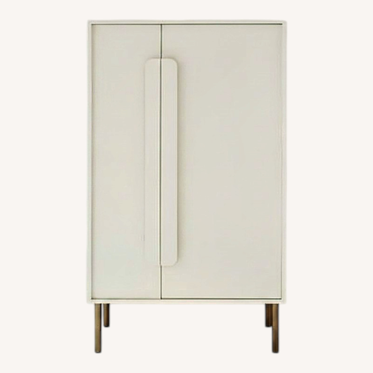 West Elm White Wood Armoire - image-0