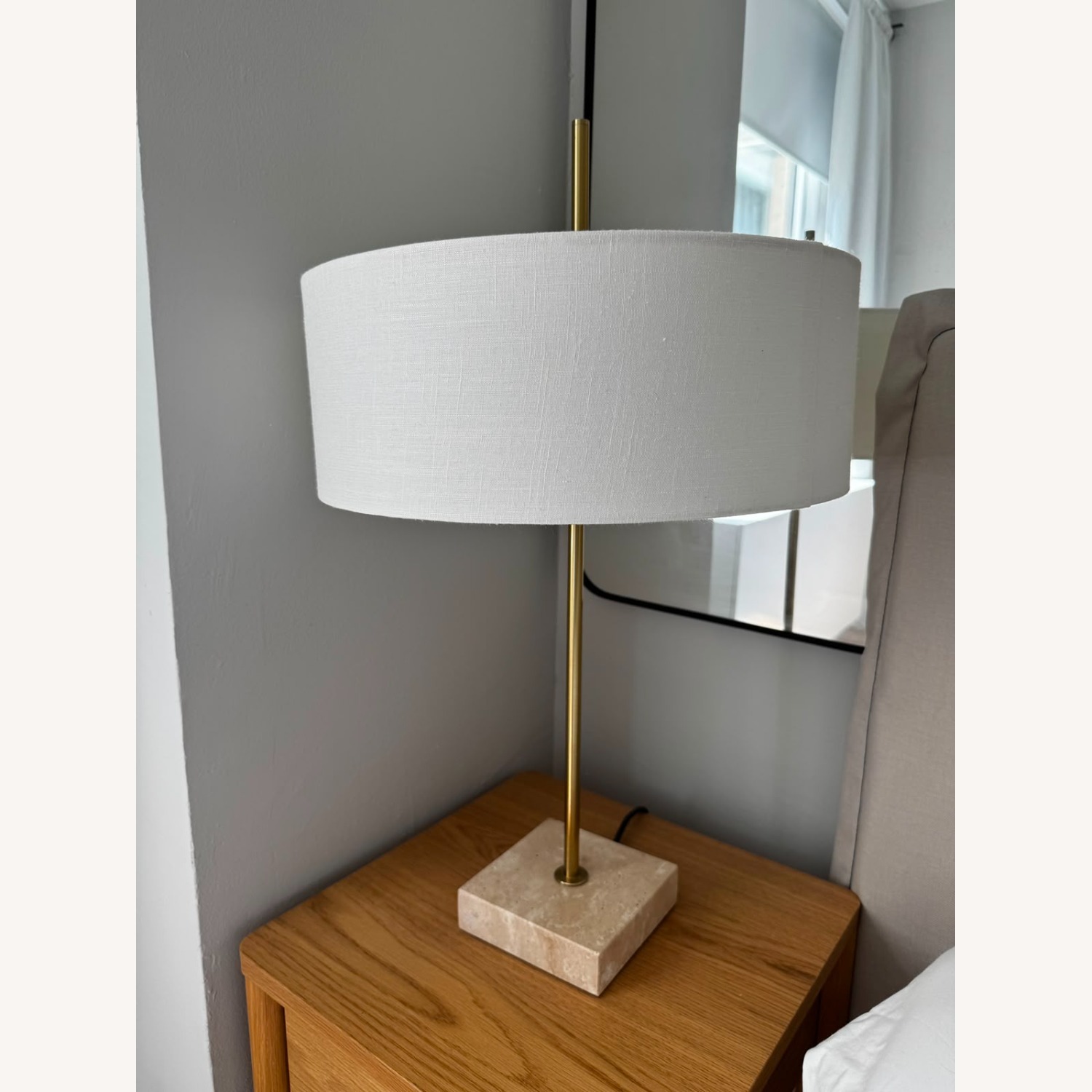 IKEA White Fabric Table Lamps - image-1