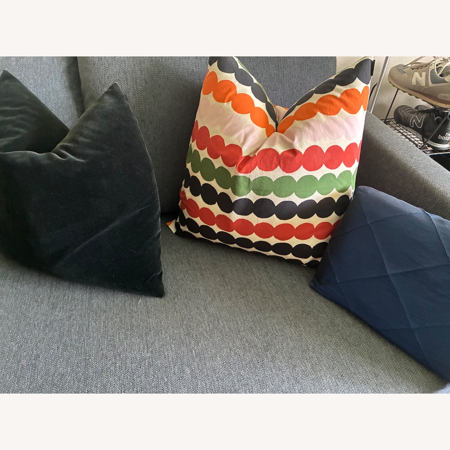 IKEA FRIHETEN Light Gray Fabric Sleeper Sofa - image-3
