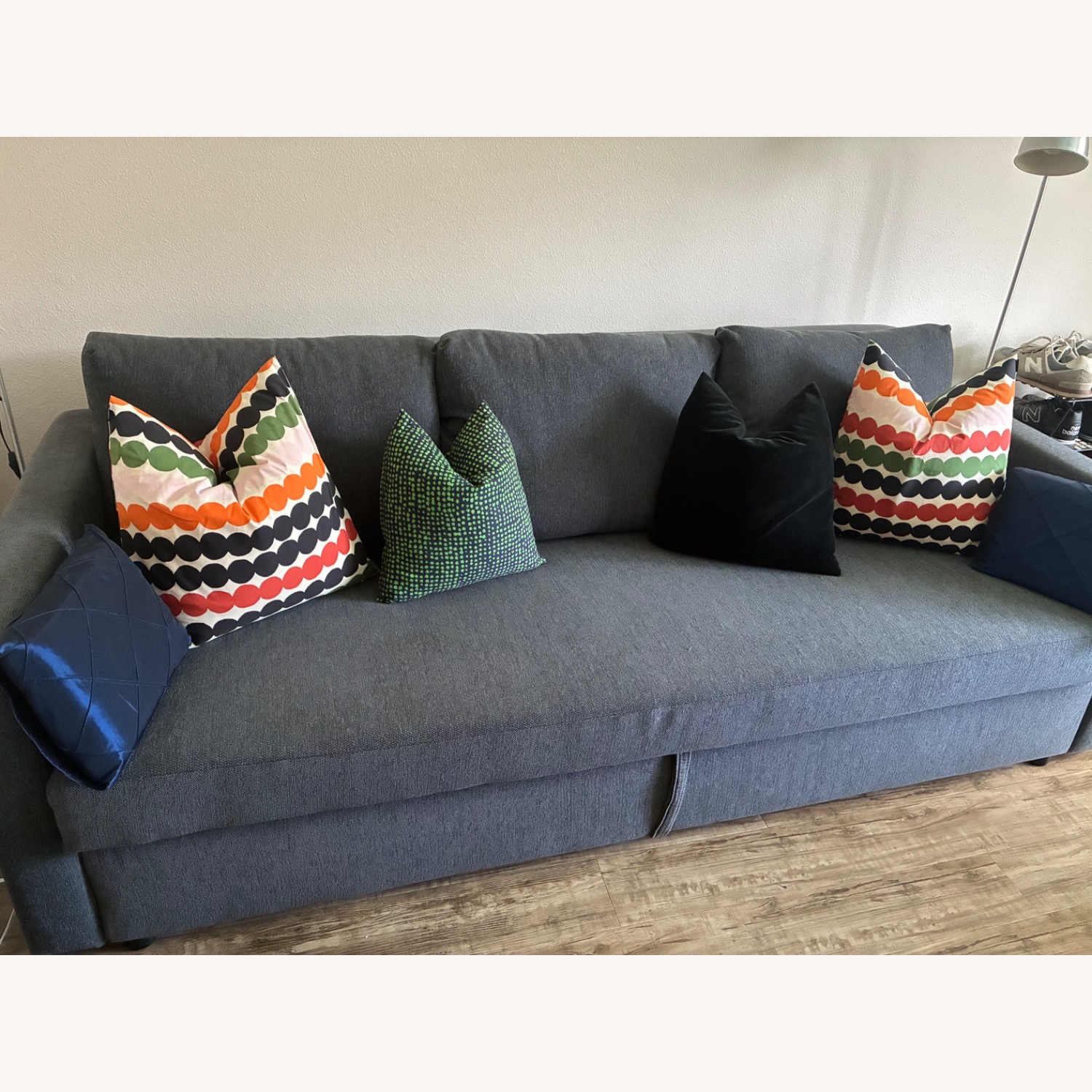 IKEA FRIHETEN Light Gray Fabric Sleeper Sofa - image-2