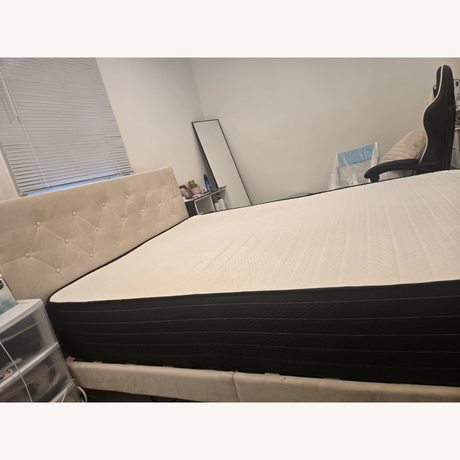 West Elm Natural Queen Bed - image-3