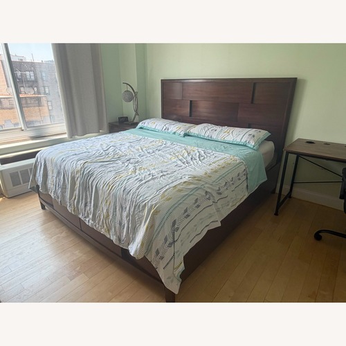 Used Raymour & Flanigan Saratoga King Bed W Storage for sale on AptDeco