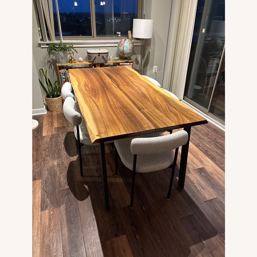 Used Etsy Keelan Scott Dark Brown Wood Dining Table for sale on AptDeco