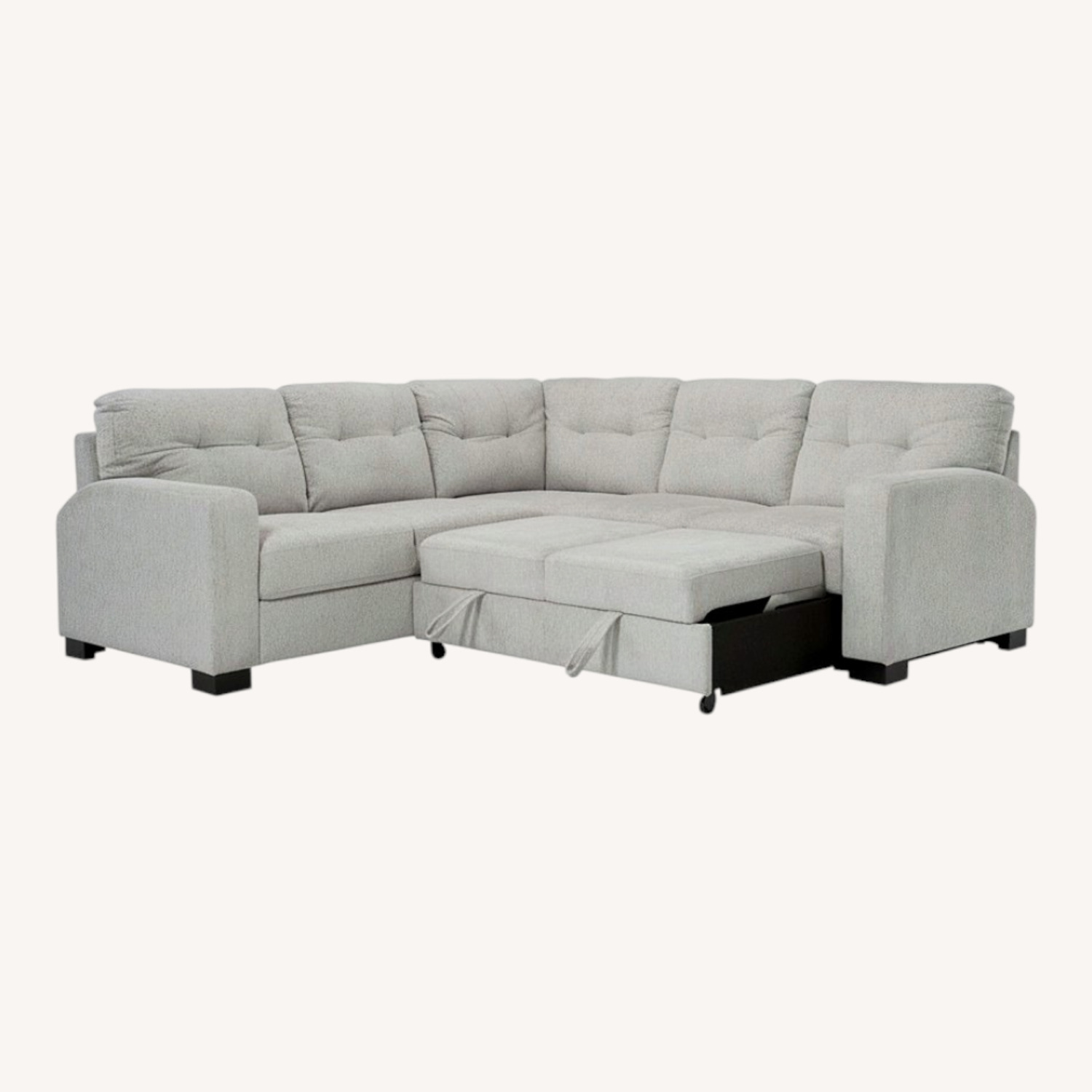 Raymour & Flanigan Light Gray 3+ Piece Sectional - image-0