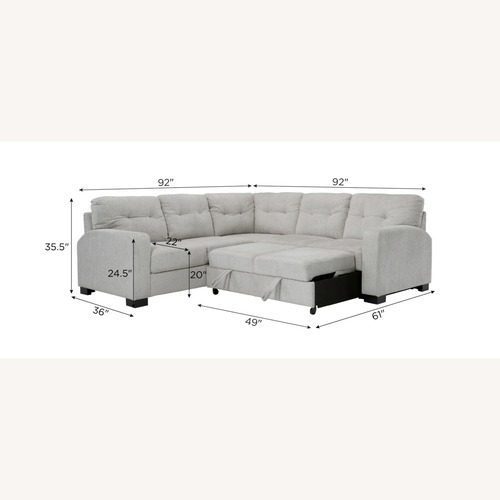 Used Raymour & Flanigan Light Gray 3+ Piece Sectional for sale on AptDeco