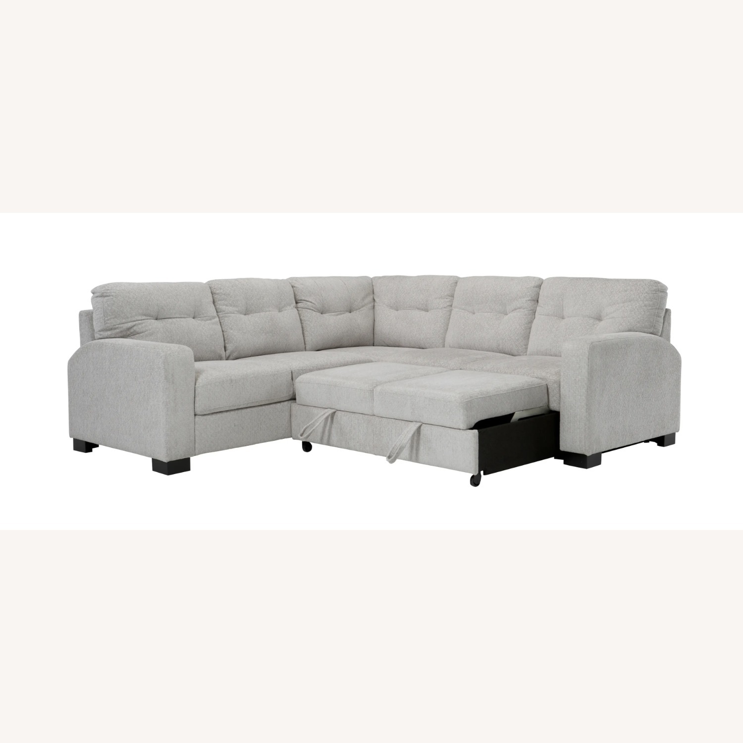 Raymour & Flanigan Light Gray 3+ Piece Sectional - image-2