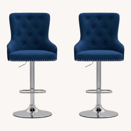 Used Amazon Blue Velvet Dining Chairs for sale on AptDeco