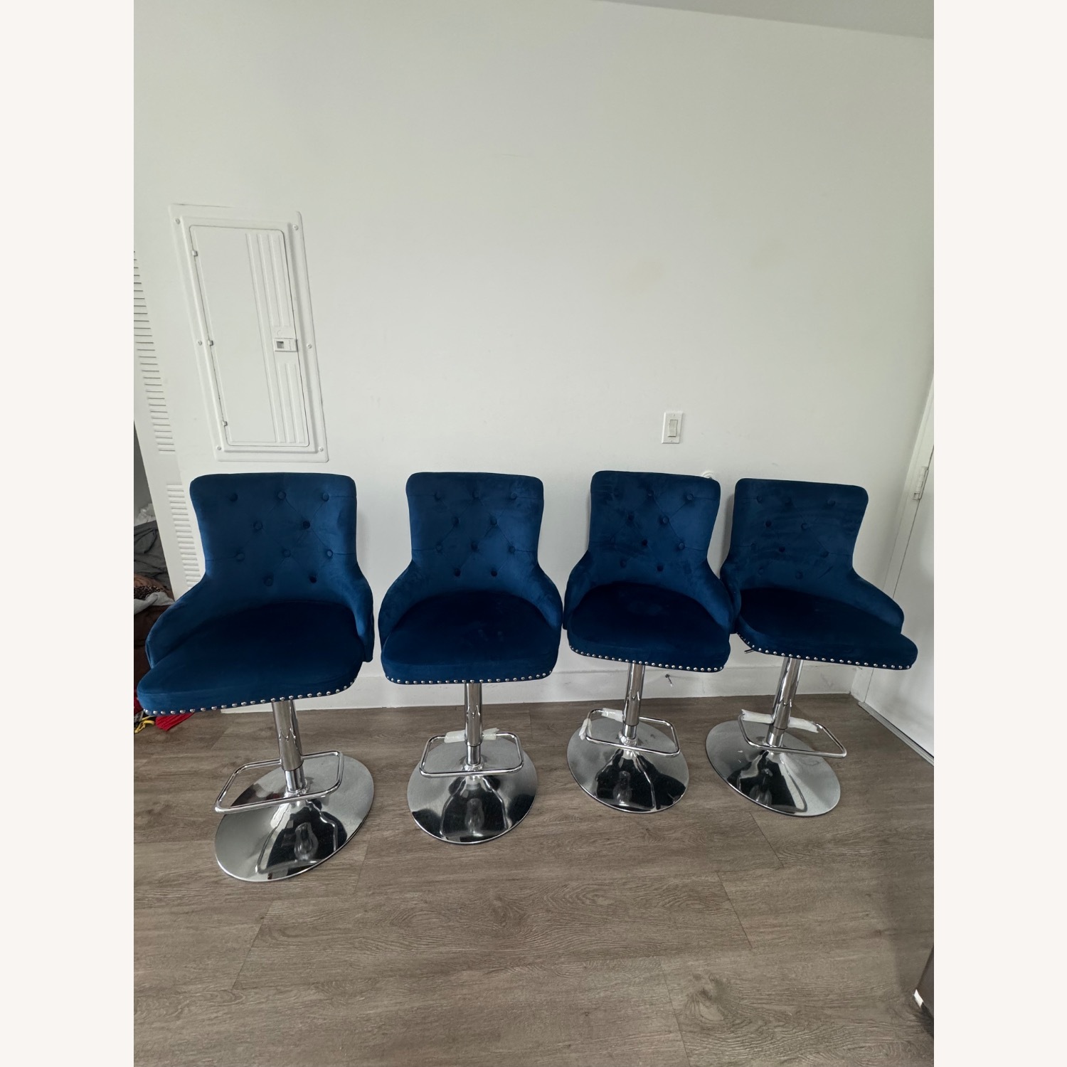 Amazon Blue Velvet Dining Chairs - image-1