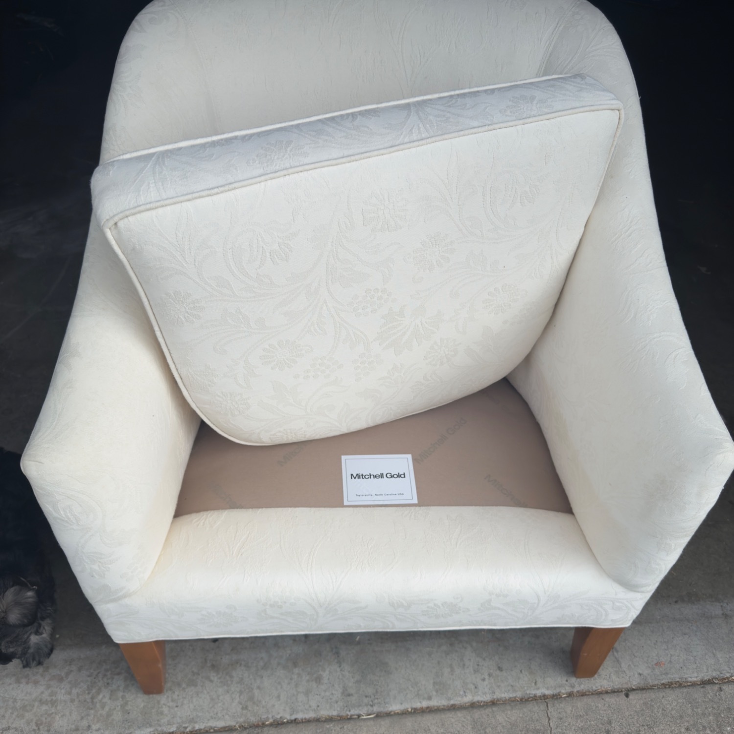 Mitchell Gold + Bob Williams White Armchair - image-6