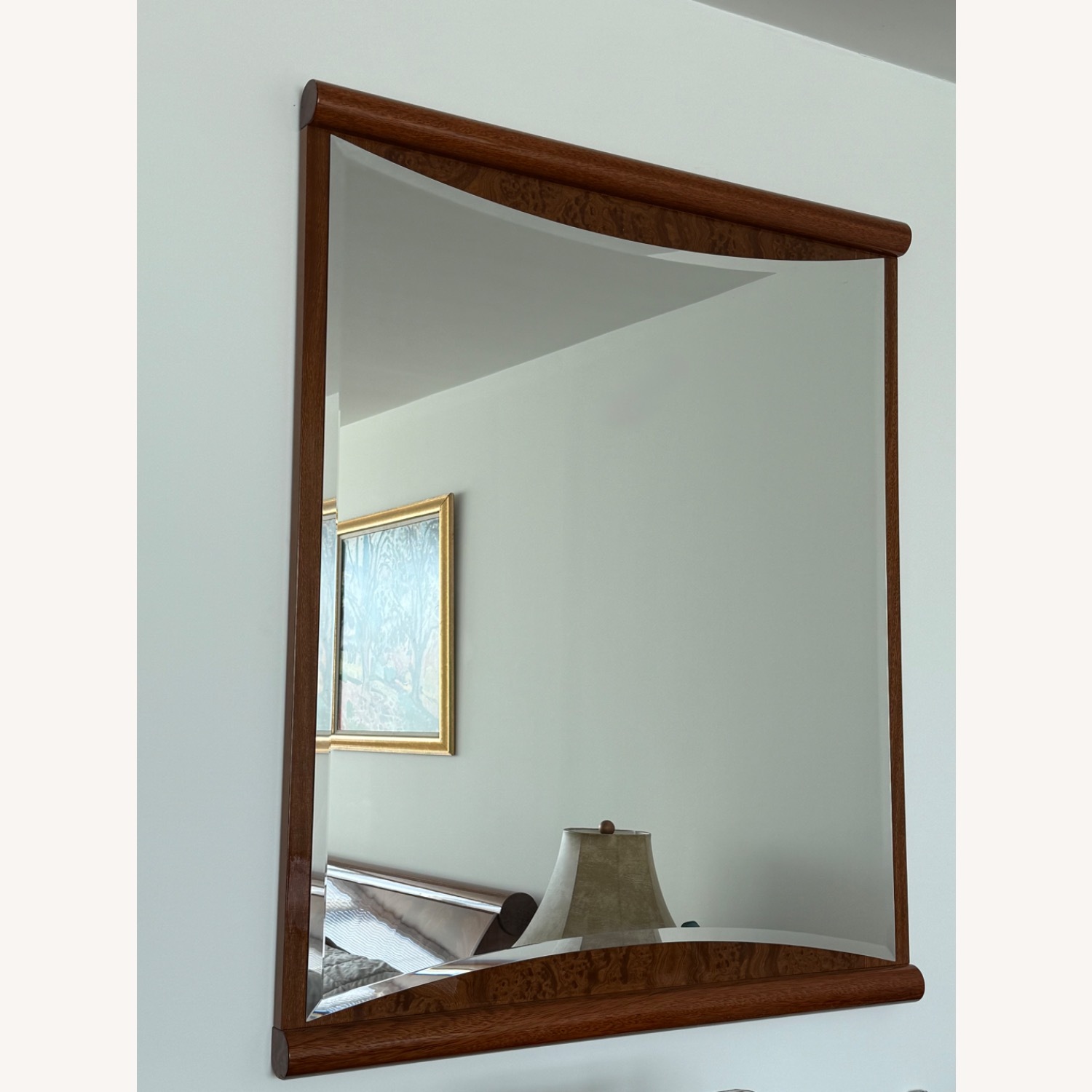 Excelsior Milano Dark Brown Wood Wall Mirror - image-2