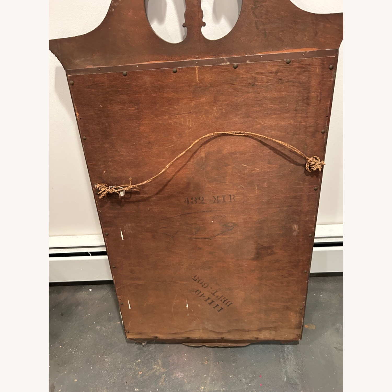 Antique Vintage Carved Wood Wall Mirror - image-6