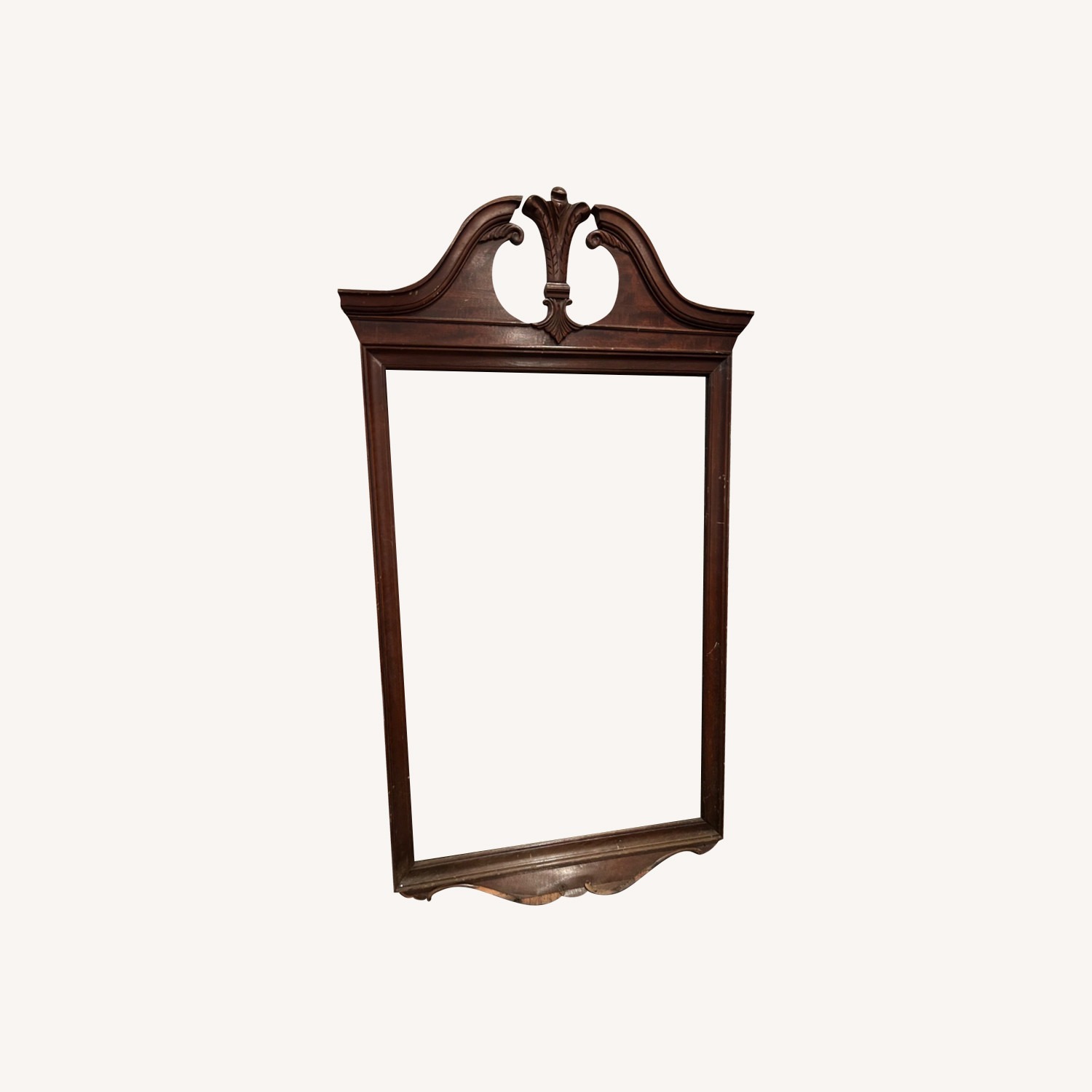 Antique Vintage Carved Wood Wall Mirror - image-10