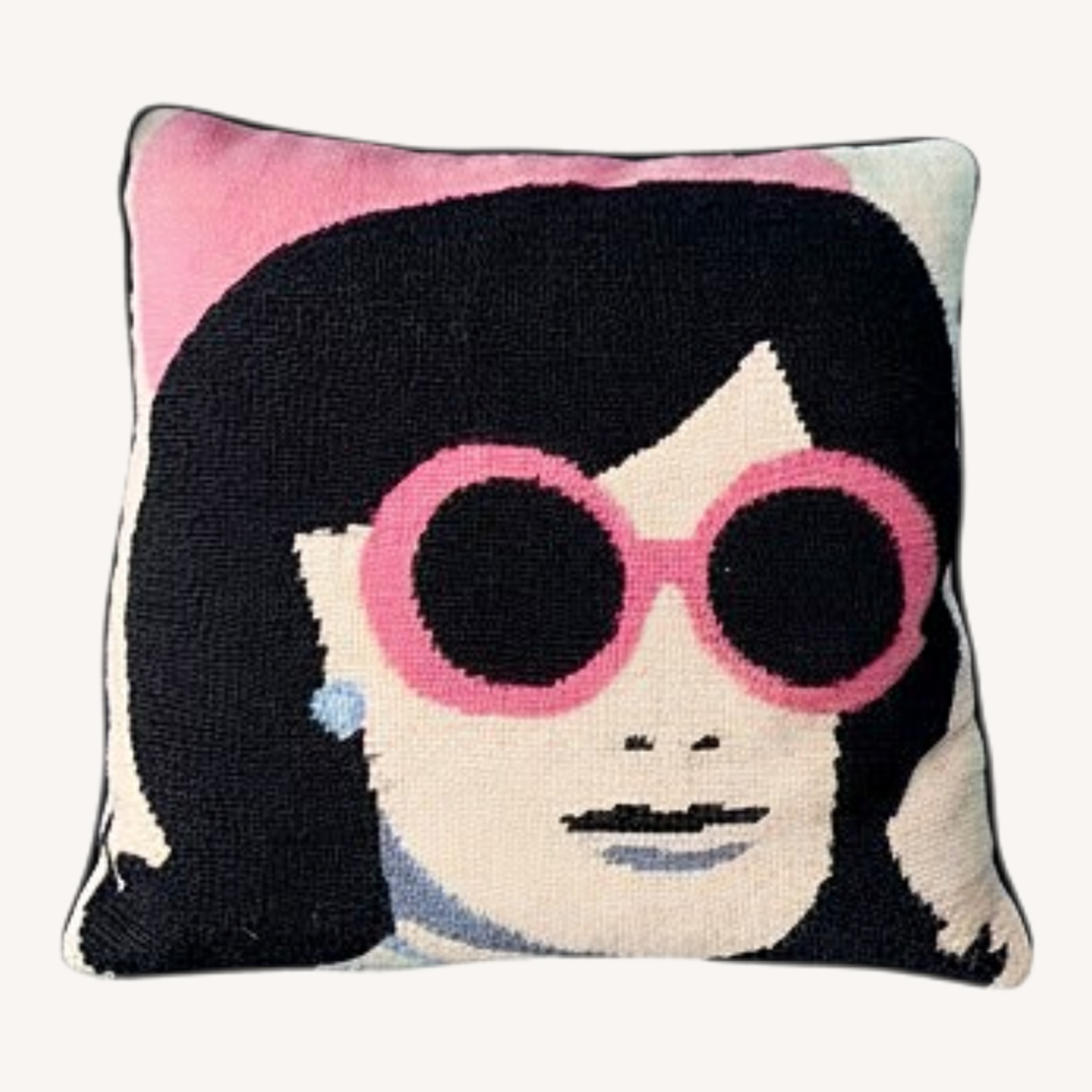 Jonathan Adler Jackie O Needlepoint Pillow - image-0