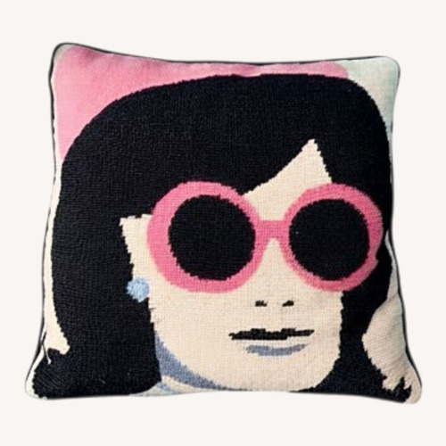 Used Jonathan Adler Jackie O Needlepoint Pillow for sale on AptDeco