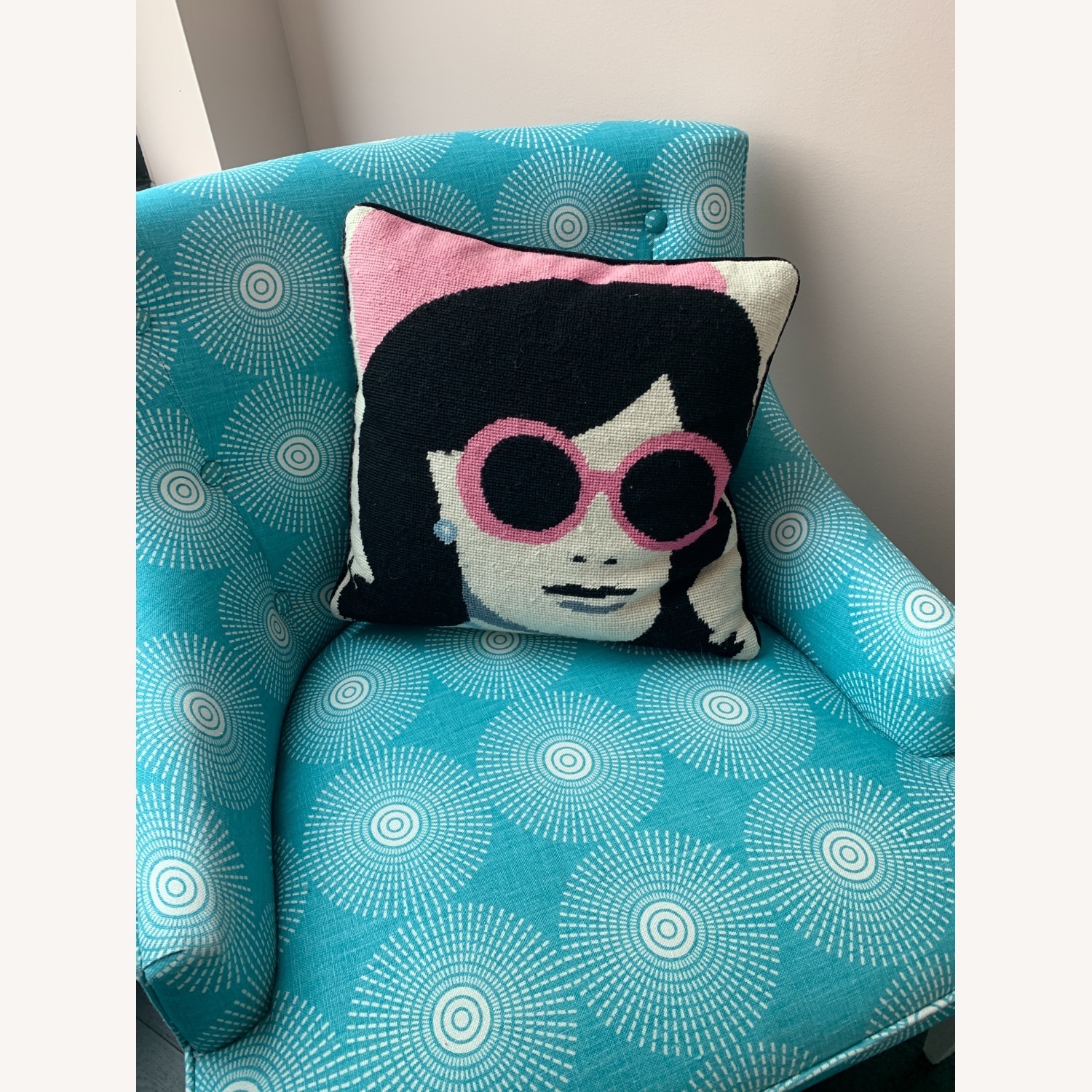 Jonathan Adler Jackie O Needlepoint Pillow - image-2