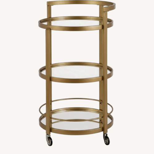Used Gold Metal Bar Cart for sale on AptDeco