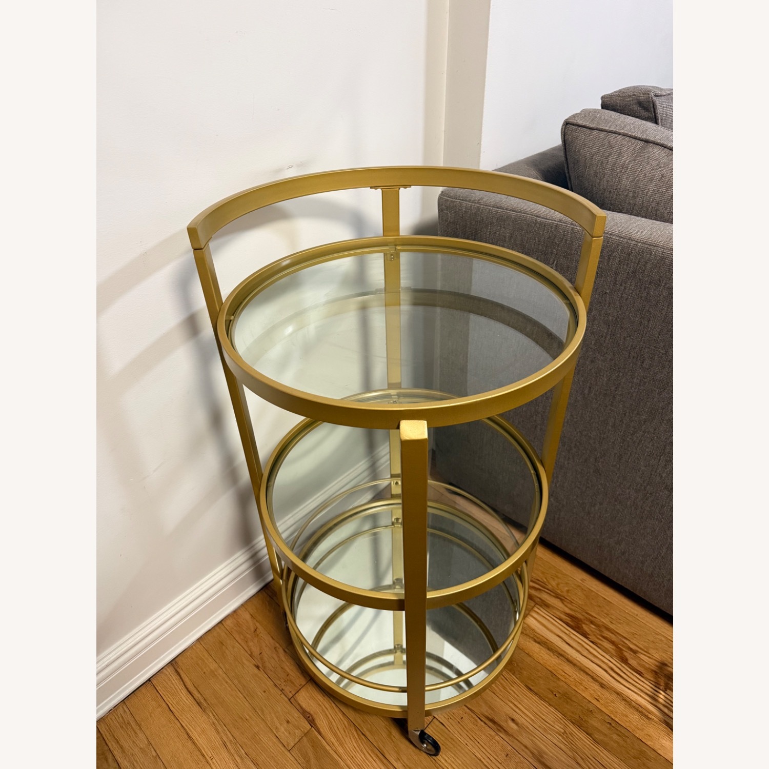 Gold Metal Bar Cart - image-1