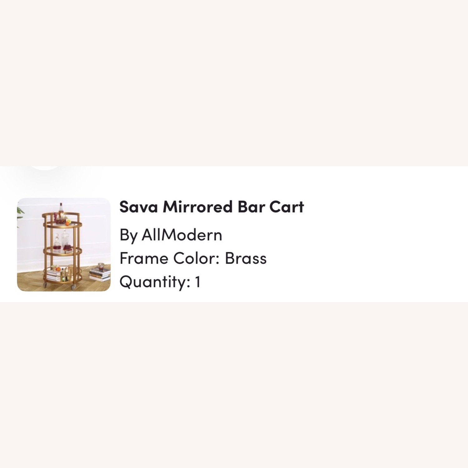 Gold Metal Bar Cart - image-3