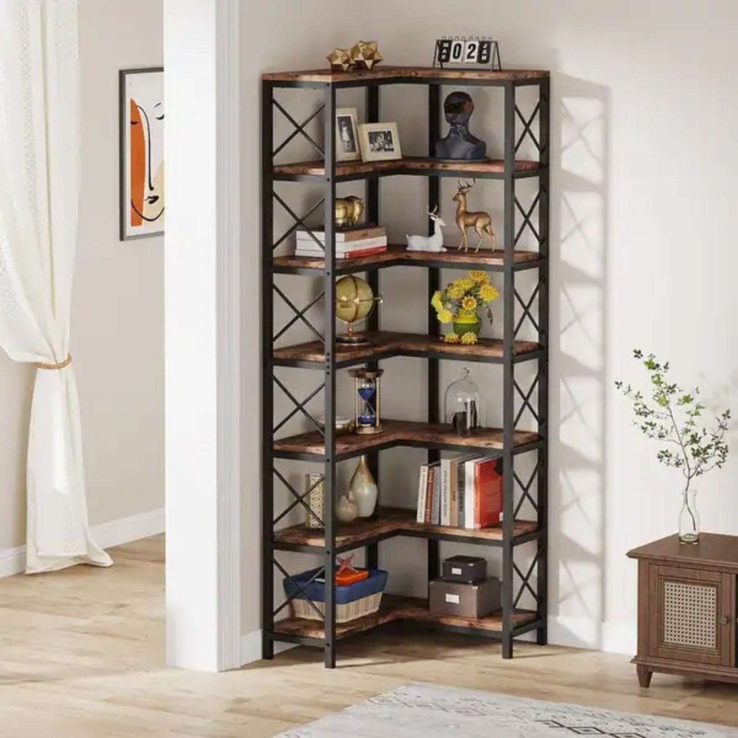 Bed Bath & Beyond Corner Bookshelf - image-4