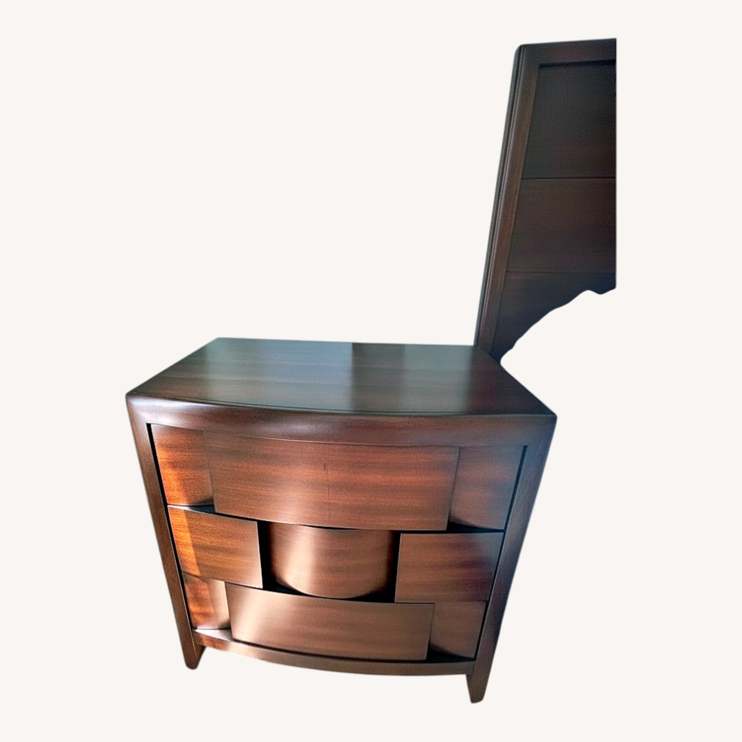 Raymour & Flanigan Dark Brown Wood Nightstand - image-0